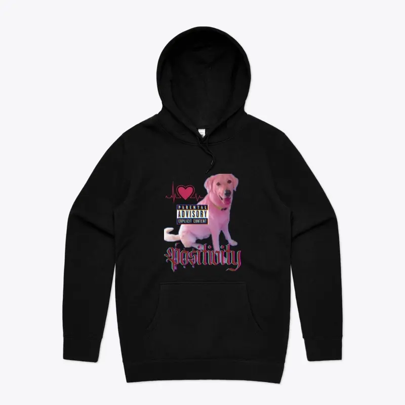 LOVE & POSITIVITY PINK DOG LOGO