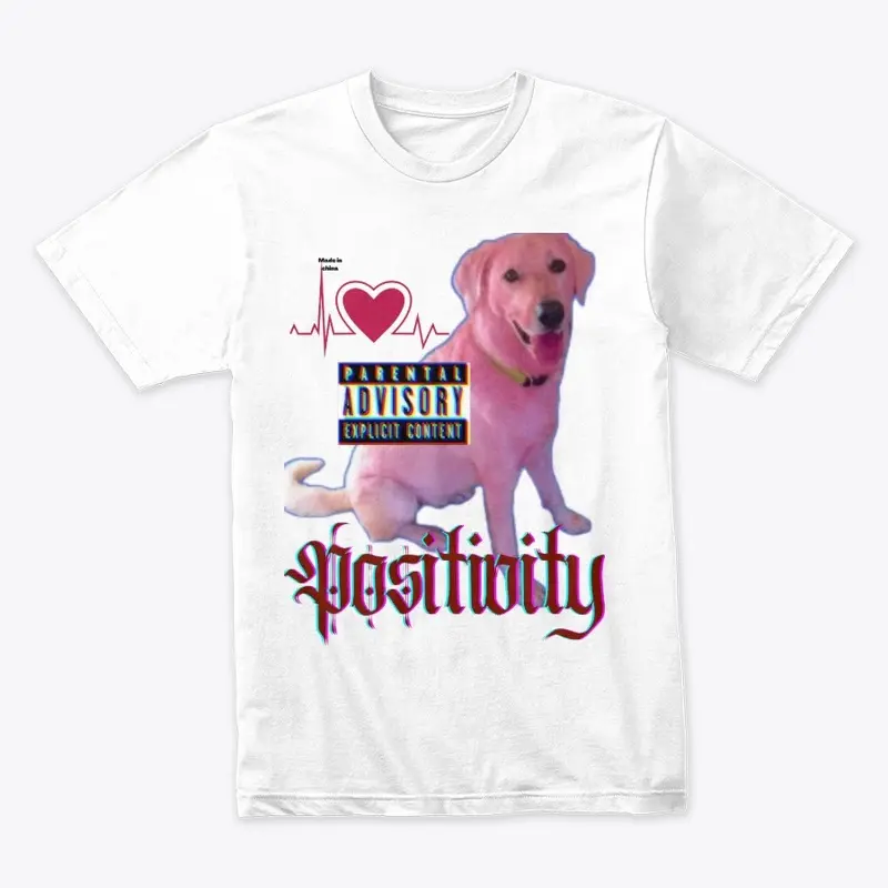 LOVE & POSITIVITY PINK DOG LOGO