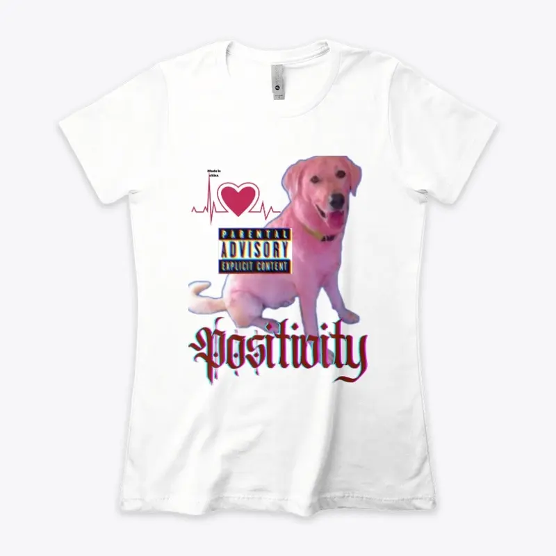 LOVE & POSITIVITY PINK DOG LOGO