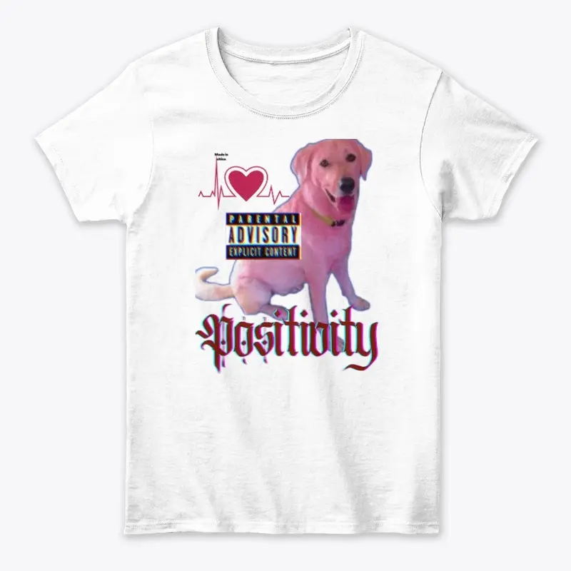 LOVE & POSITIVITY PINK DOG LOGO